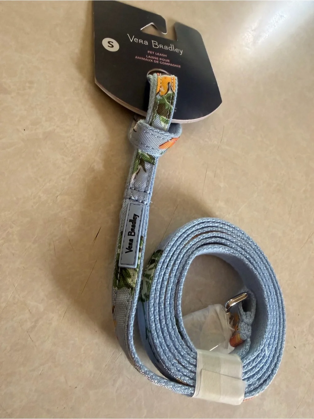 Vera Bradley Light Blue Floral Pet Leash